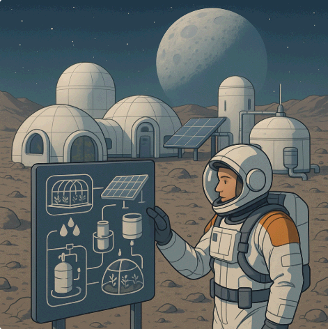 우주기지의 자급자족 기술