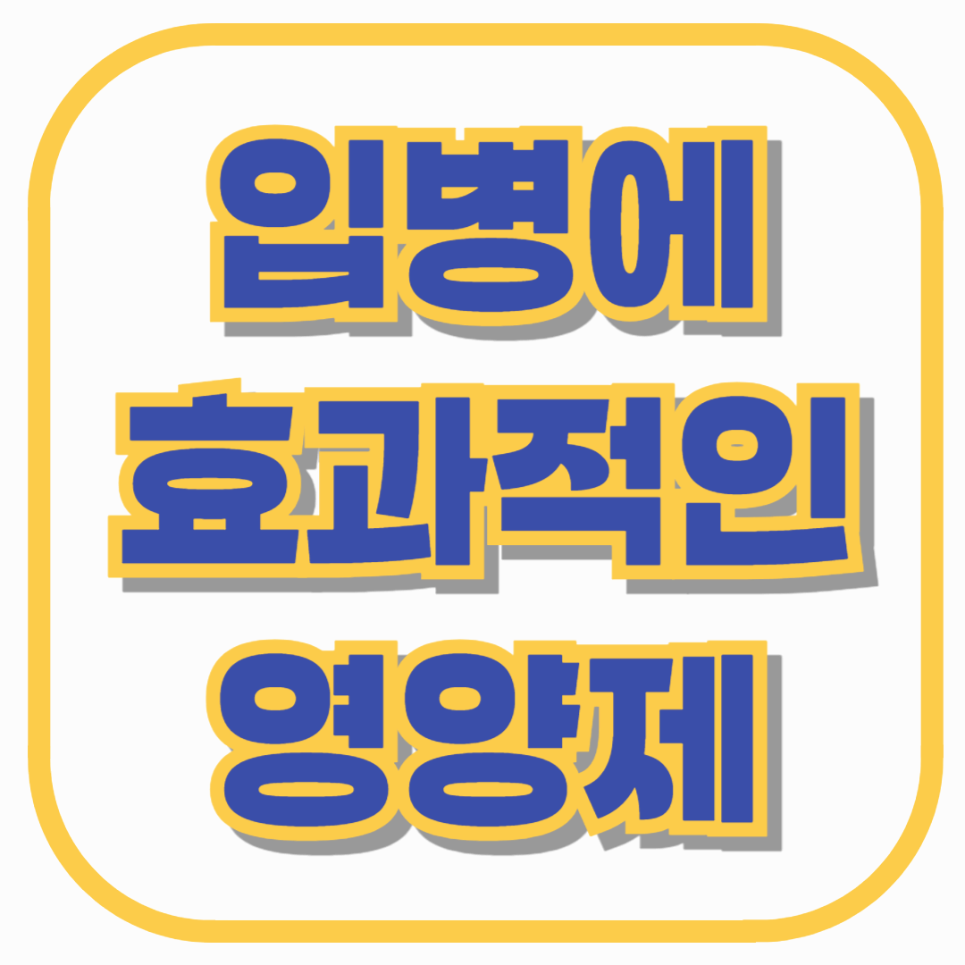 입병에 효과적인 영양제 TOP5 비교 – 재발 막고 회복 빠르게