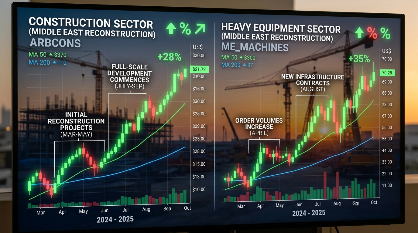 이란 전쟁 종결 후 수혜가 확실시되는 현대건설, HD현대인프라코어 등 재건 관련주 주가 전망 데이터