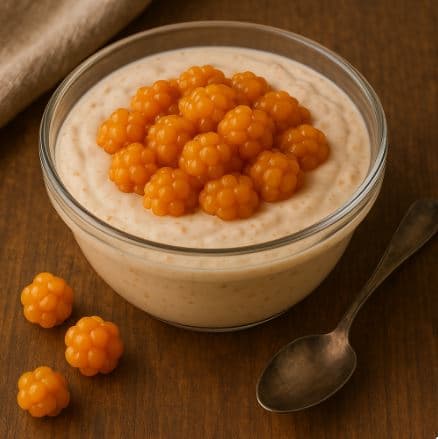스웨덴의 클라우드베리 크림(Cloudberry Cream) - 가을철 희귀한 클라우드베리로 만든 디저트