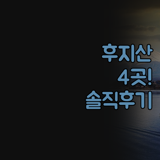 가와구치코 후지산 뷰 호텔 4곳 직접..