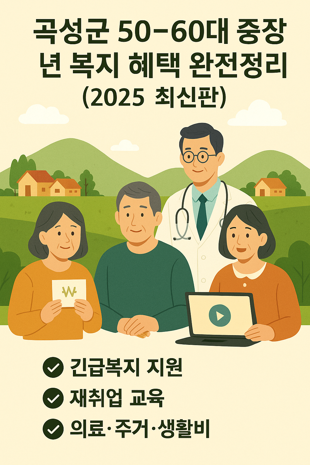 곡성군 중장년 복지 혜택 정리