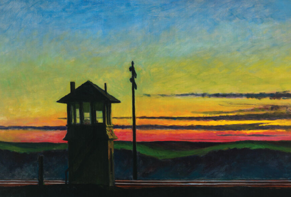 에드워드-호퍼-작품-철길의-석양