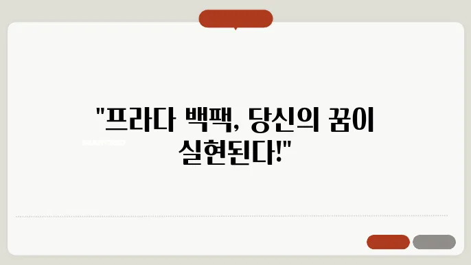 PRADA 프라다 백팩 가방 추천 종류 가격