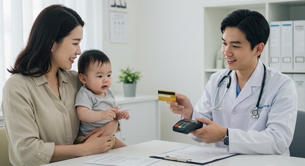 영유아 진료와 바우처 활용 장면