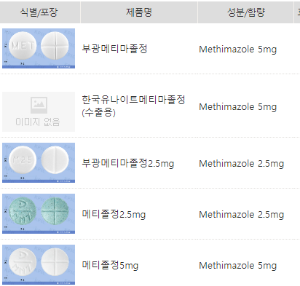 갑상선항진증약