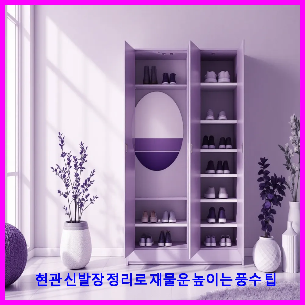 현관 신발장 정리로 재물운 높이는 풍수 팁