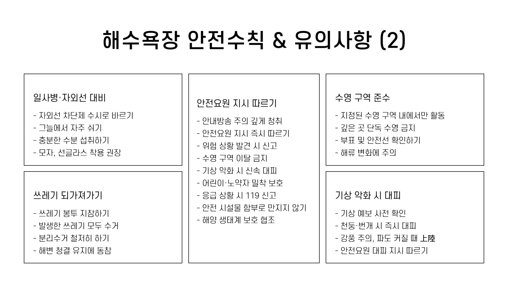 전국 해수욕장 개장일
