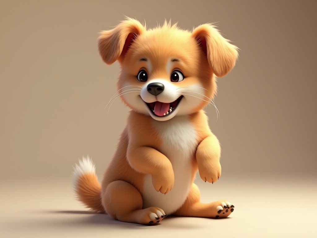 엉덩이를 끌고 다니는 강아지 그림