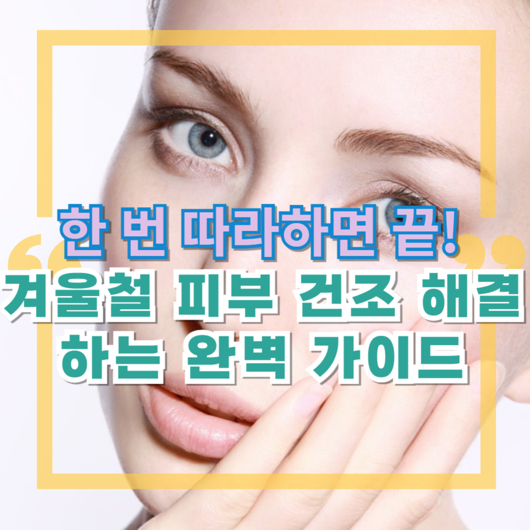 겨울철 피부 건조 해결하는 완벽 가이드