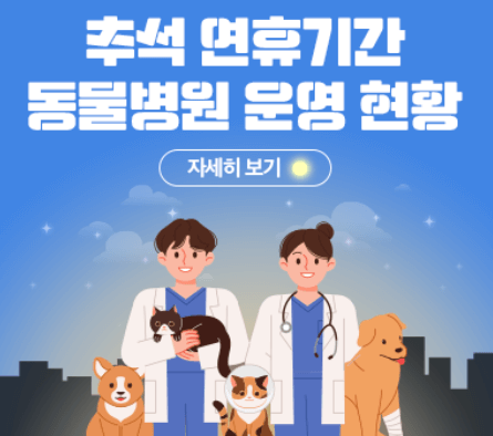 추석연휴 문 여는 동물병원