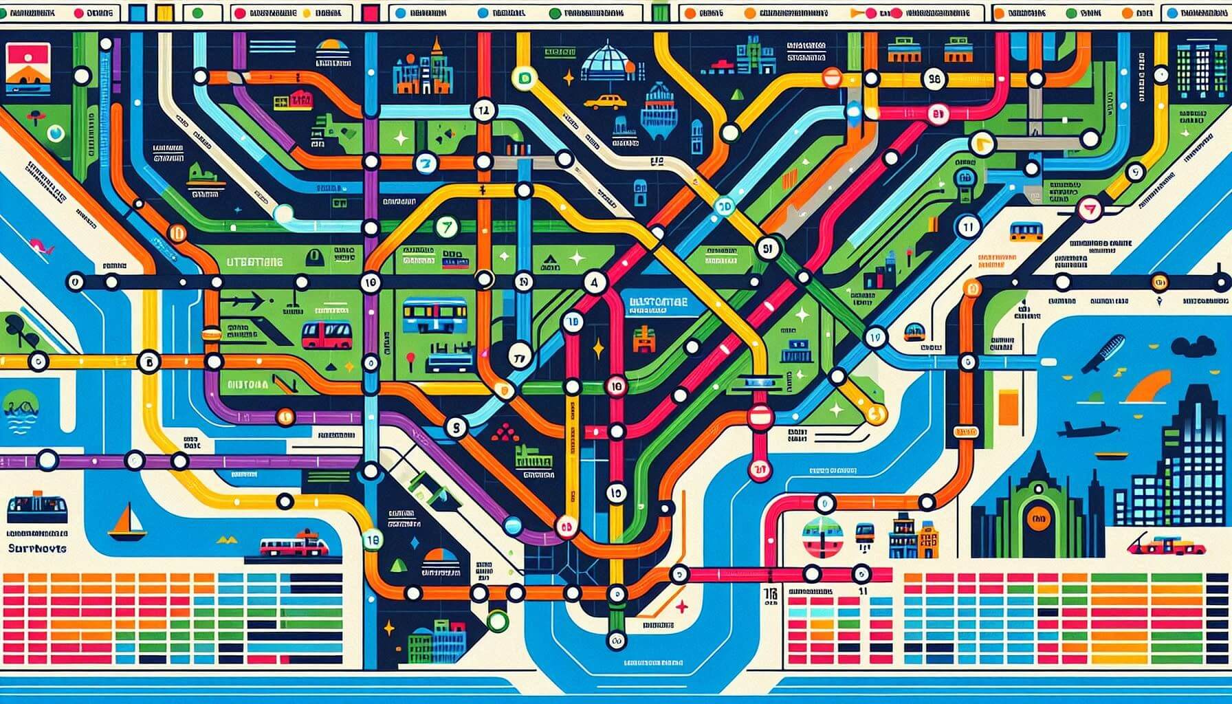 서울 지하철 1~9호선 노선도 크게보기