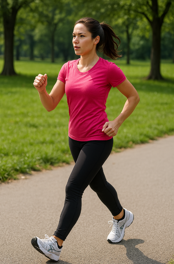 걷기 운동을 하고 있는 여성