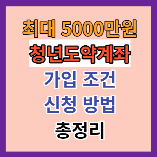 청년도약계좌 가입 조건 및 신청 방법 정리 섬네일