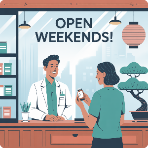 주말 문여는 약국 이미지