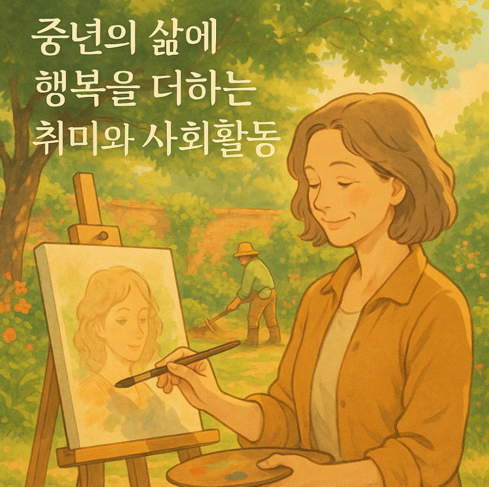 중년의 삶에 행복을 더하는 취미와 사회활동