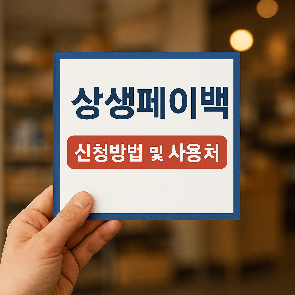 상생페이백 안내 문구와 카드 이미지가 포함된 홍보 사진