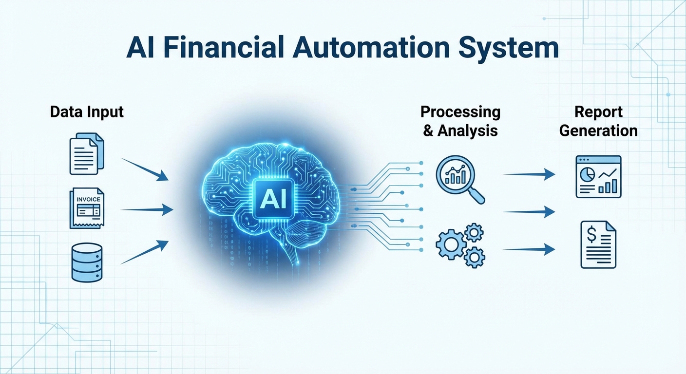 RPA와 머신러닝이 결합된 AI 재무 자동화 시스템의 워크플로우 다이어그램