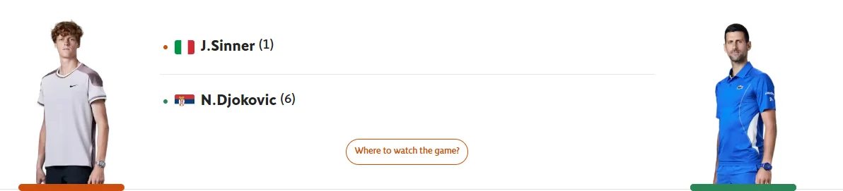 조코비치 프랑스오픈 준결승 중계