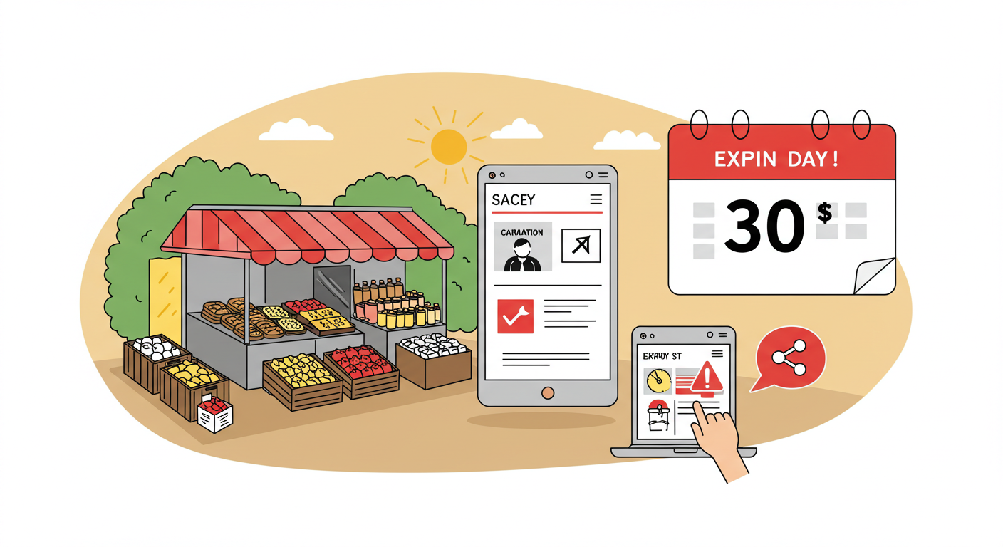 소비쿠폰 사용처, 기한, 주의사항을 한눈에 보여주는 삽화