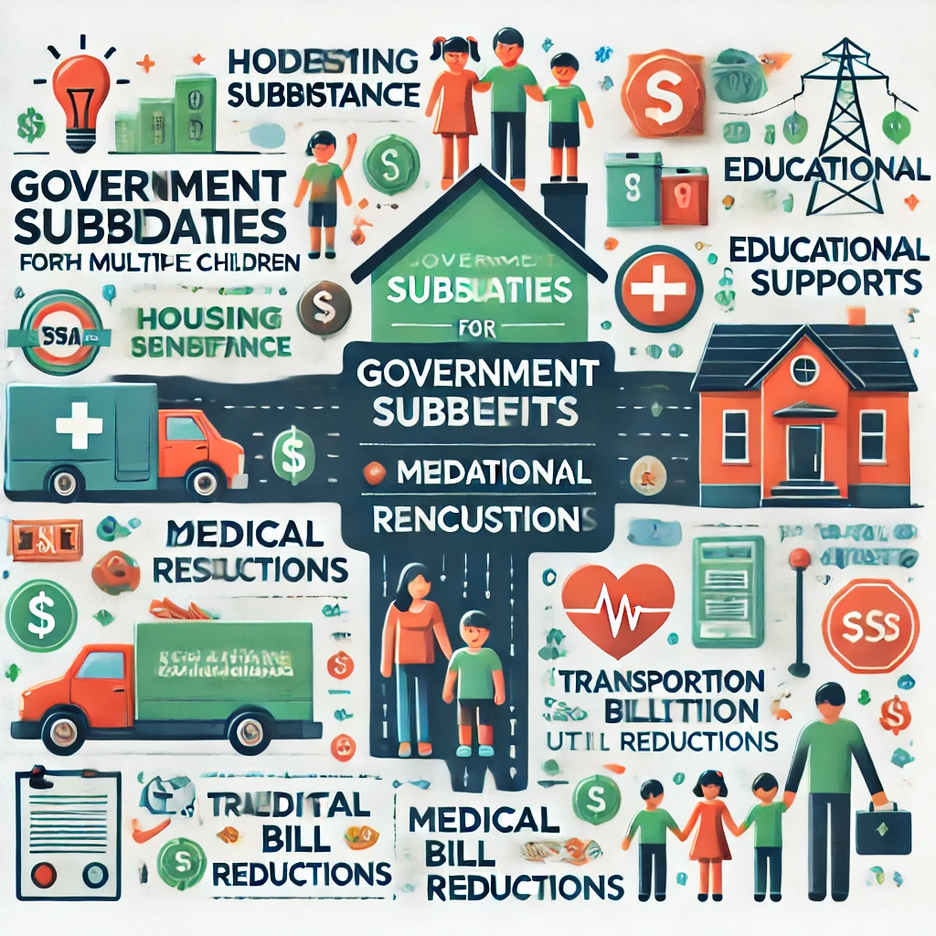 다자녀 가정을 위한 정부 지원 관련 이미지