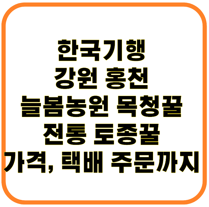 한국기행 강원 홍천 늘봄농원 목청꿀 전통 토종꿀 가격, 택배 주문까지 한눈에