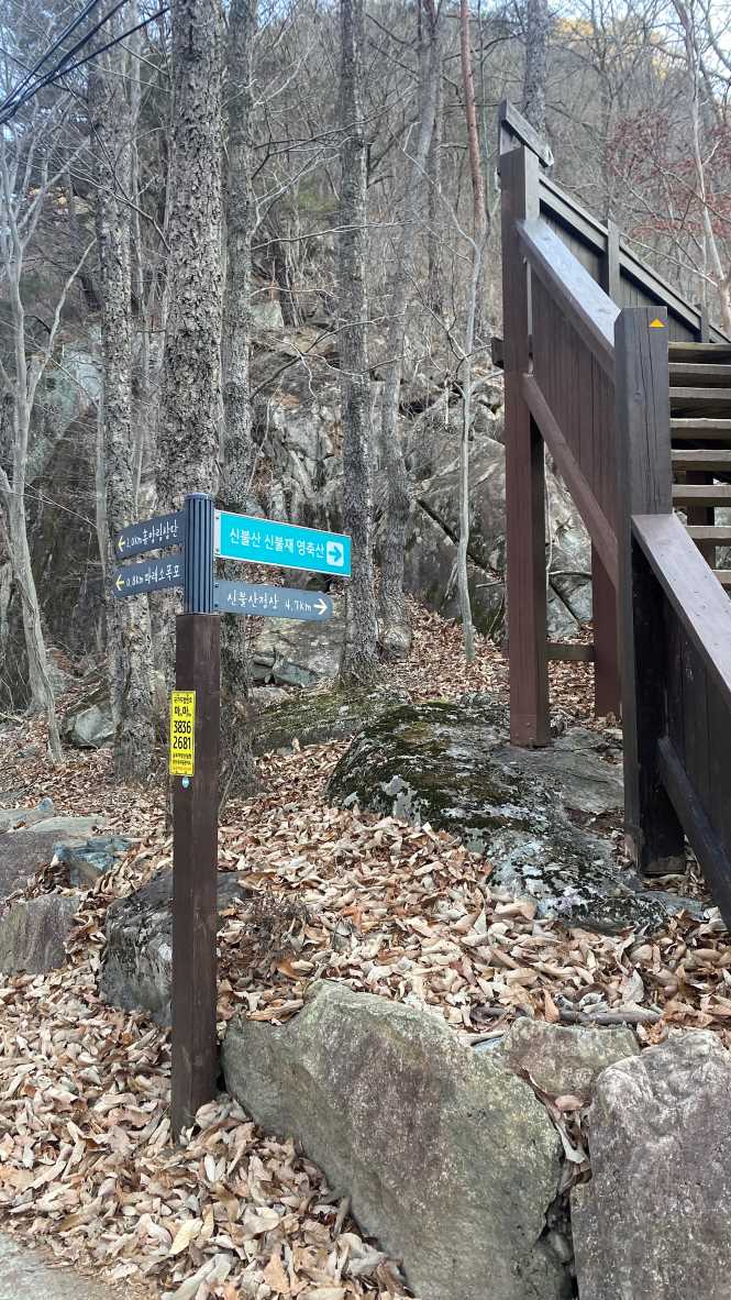 산행 입구