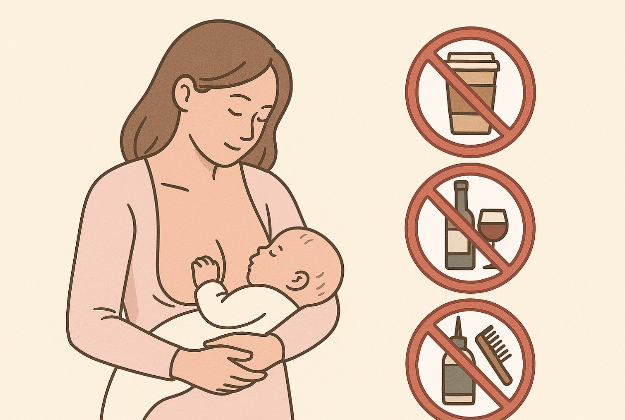 모유수유 중 커피, 술, 염색 관련 사진