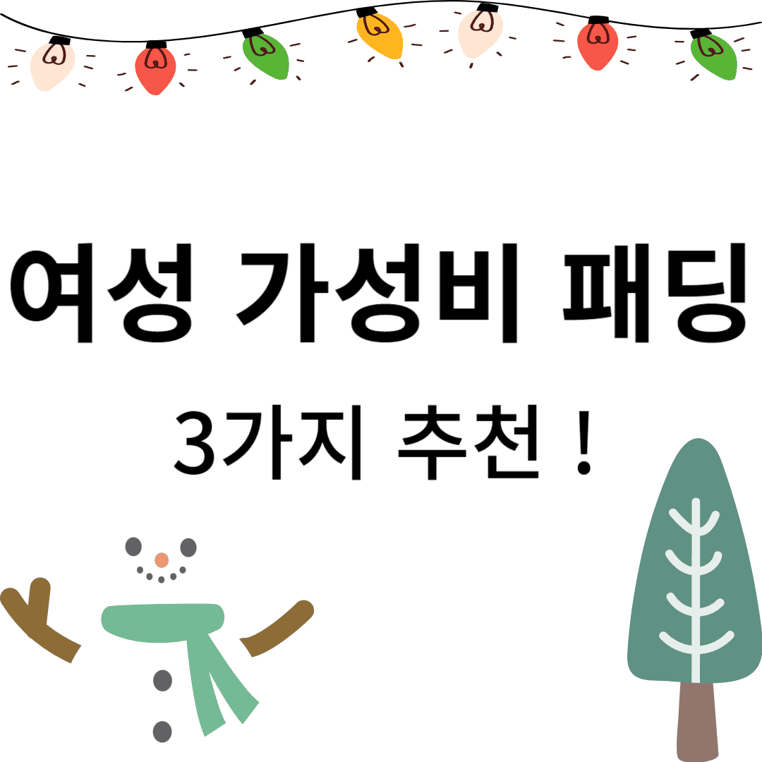 패딩 추천