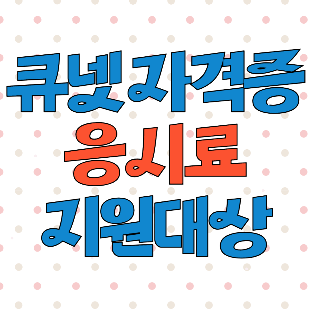 큐넷 청년 국가기술자격시험 응시료 지원 대상