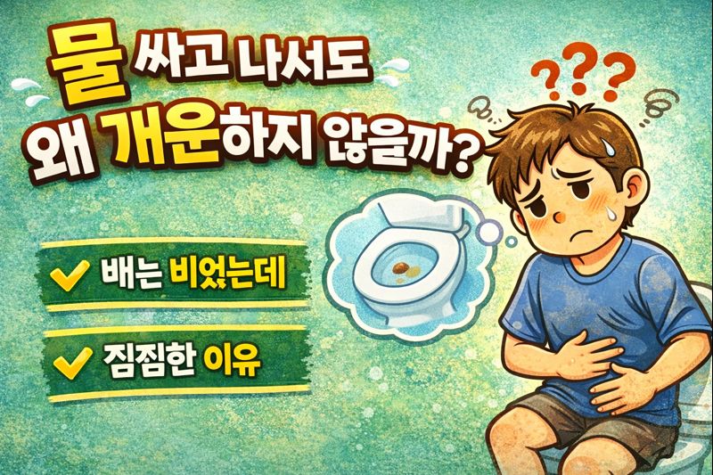 똥 싸고 나서도 개운하지 않은 이유는 뭘까?
