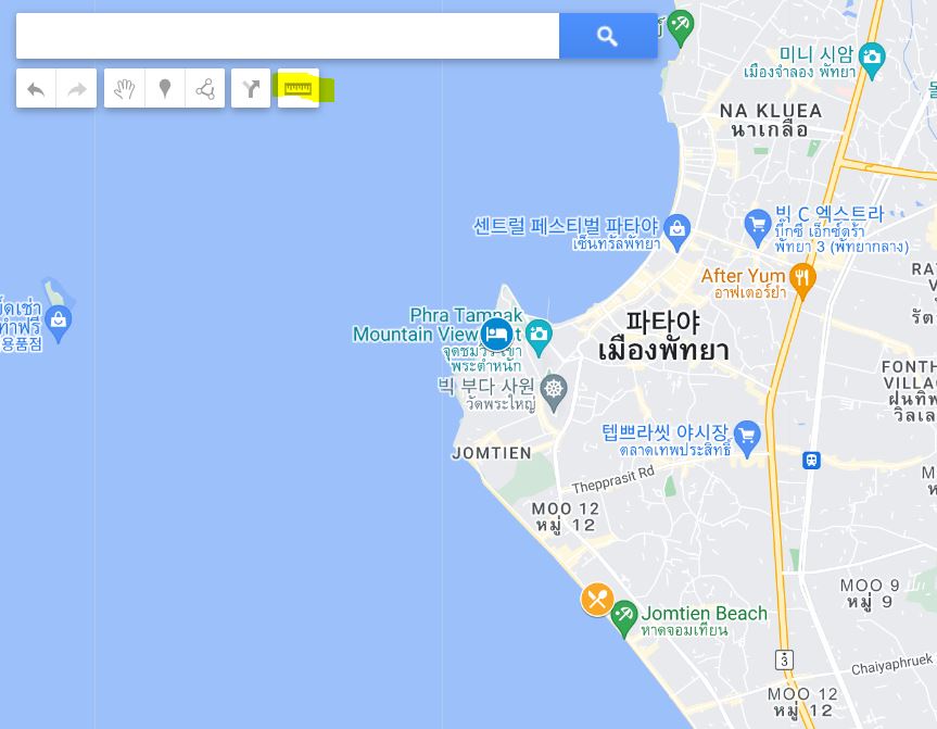 구글지도 거리 측정하기