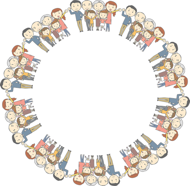 대가족 일러스트