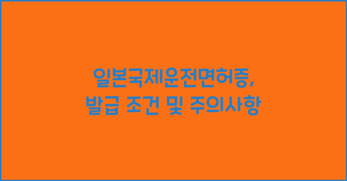 일본국제운전면허증