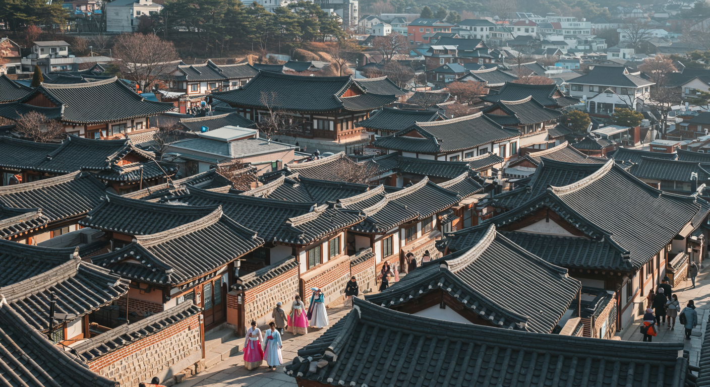 전주 한옥마을의 고즈넉한 풍경