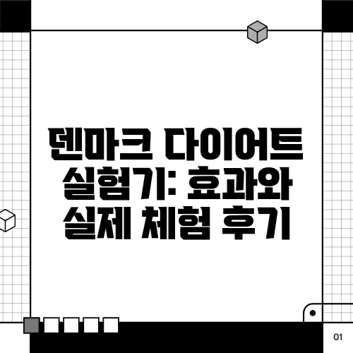 덴마크 다이어트 실험기: 효과와 실제 체험 후기