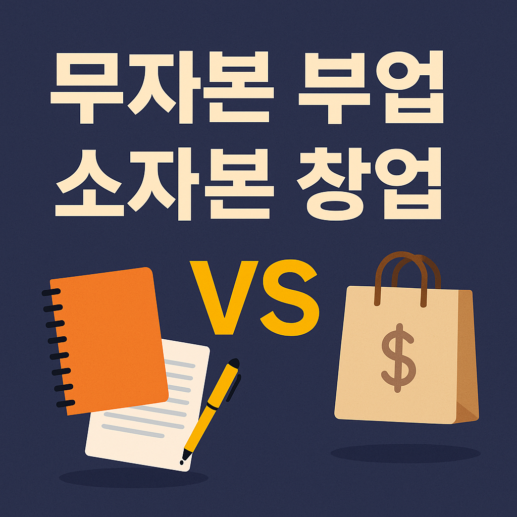 무자본 부업 vs 소자본 창업, 당신에게 더 이득인 선택은?