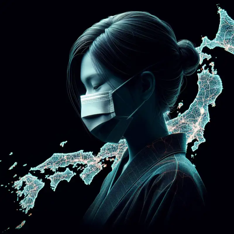 일본-stss-확산에-마스크-착용한-여자의-모습