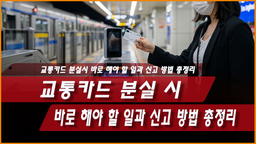 교통카드 분실 시 바로 해야 할 일과 신고 방법 총정리