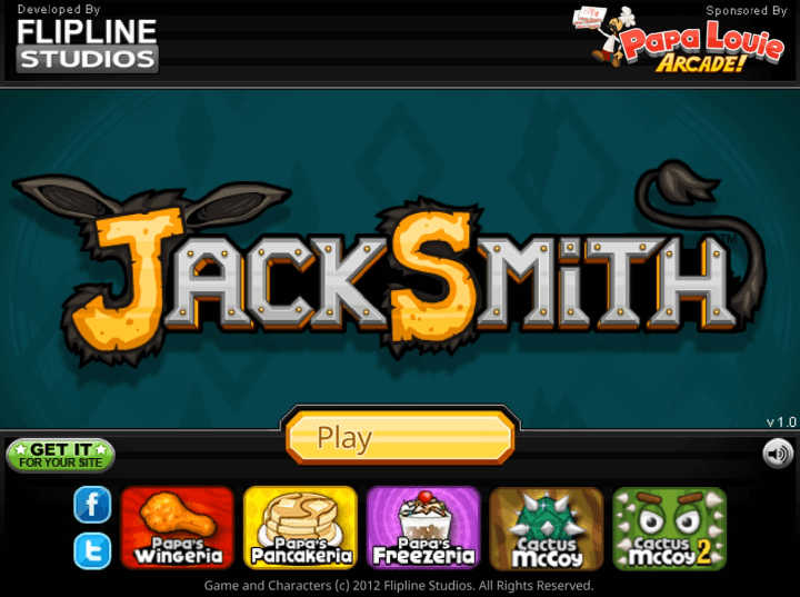 잭스미스-플래시게임-메인-화면