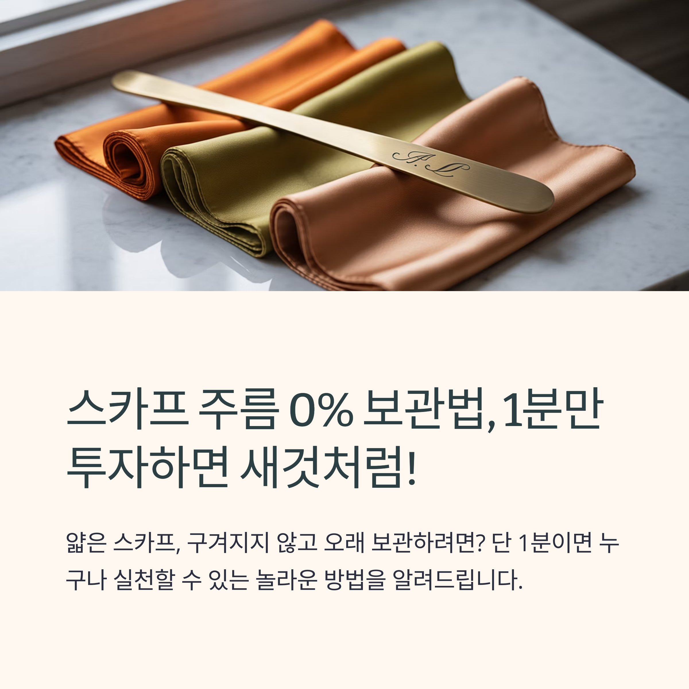 스카프 주름 0% 보관법