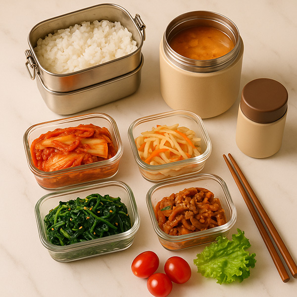 직장인 점심도시락 완벽 가이드 - 다양한 도시락통과 건강한 반찬들로 구성된 경제적인 점심 해결 방법