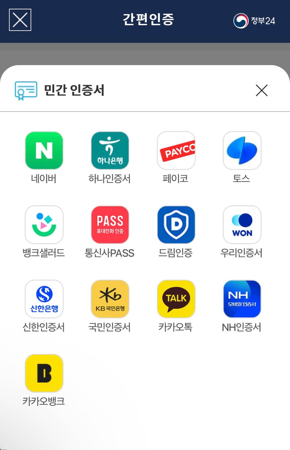 주민등록 비대면 사실조사 간편인증
