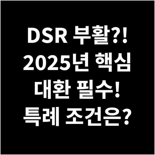주담대 대환 2025년 LTV DSR..