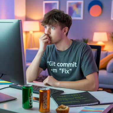 Git 명령어의 혼란스러운 세계 섹션 - 혼란스러워하는 개발자 모습