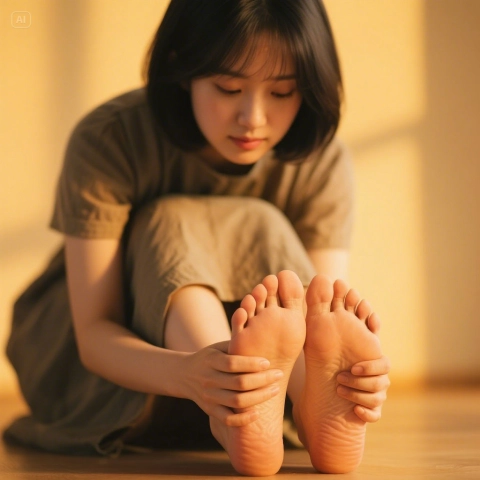발을 비비거나 쓰다듬는 행동은 편안한 잠자리에 들게 하는데 효과적이다