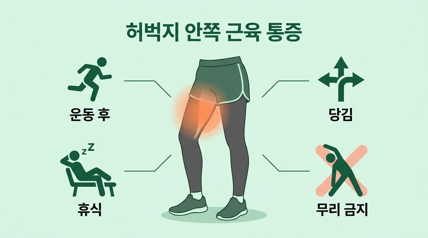 허벅지 안쪽 근육과 사타구니 통증