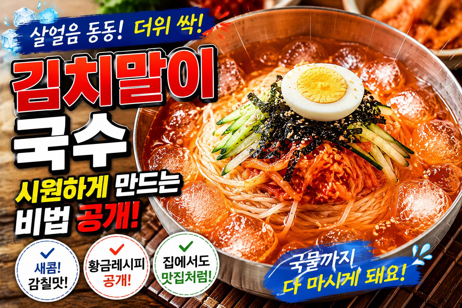 김치말이국수 시원하게 만드는 비법 공개