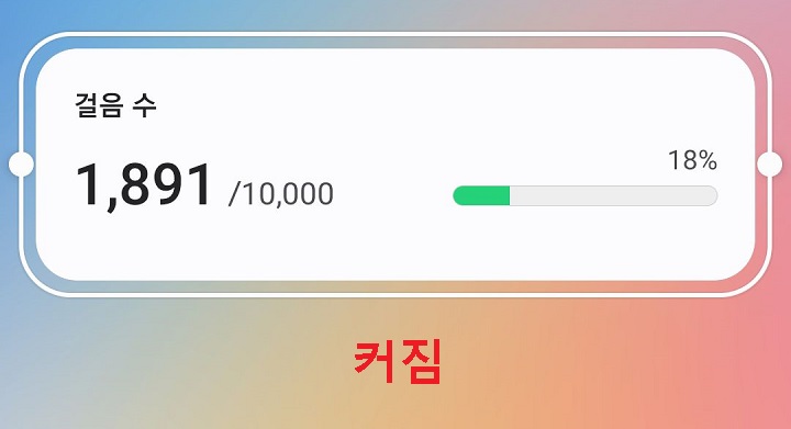 만보기 커진것보임