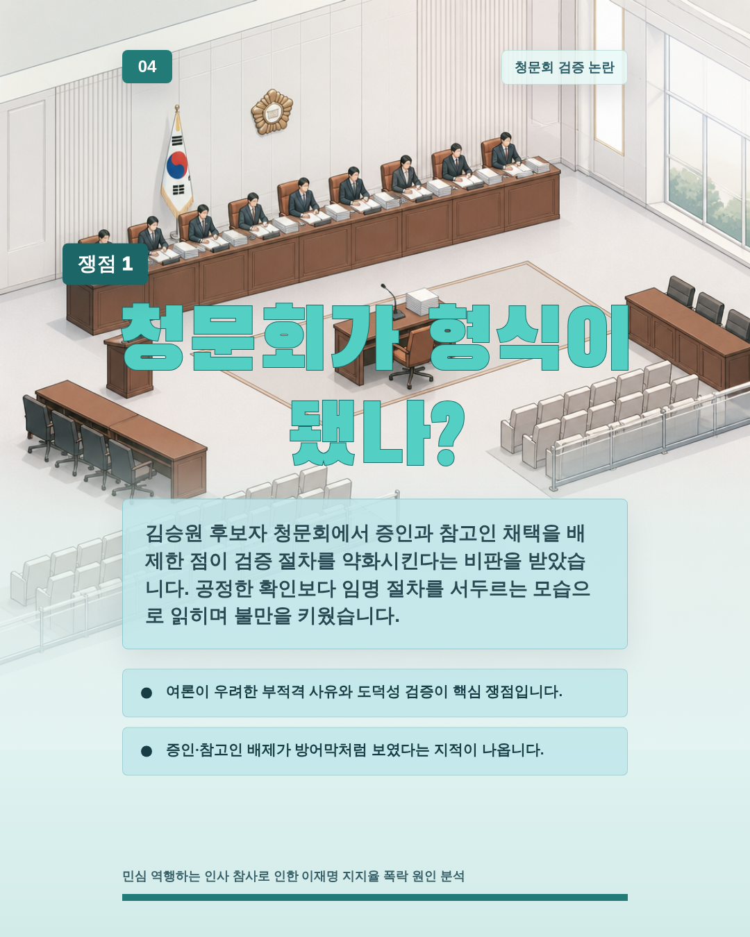 청문회가 형식이 됐나?